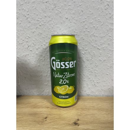 Gösser Natur Zitrone  0,5 l 2,0 %  Citrom