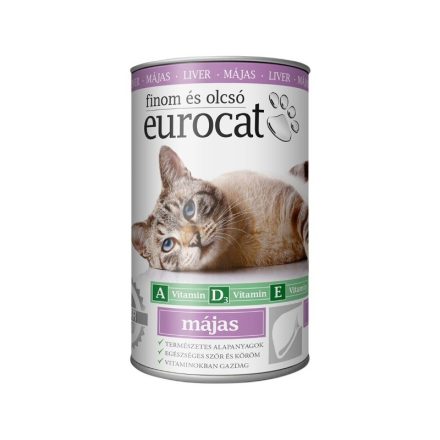 Eurocat macskakonzerv májas 415g