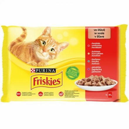 Friskies 4x85gr kacsa,marha, csirke,